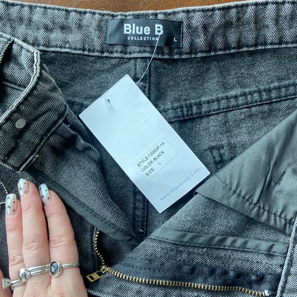 Blue B rhinestone fringe shorts - Picture 4 of 5